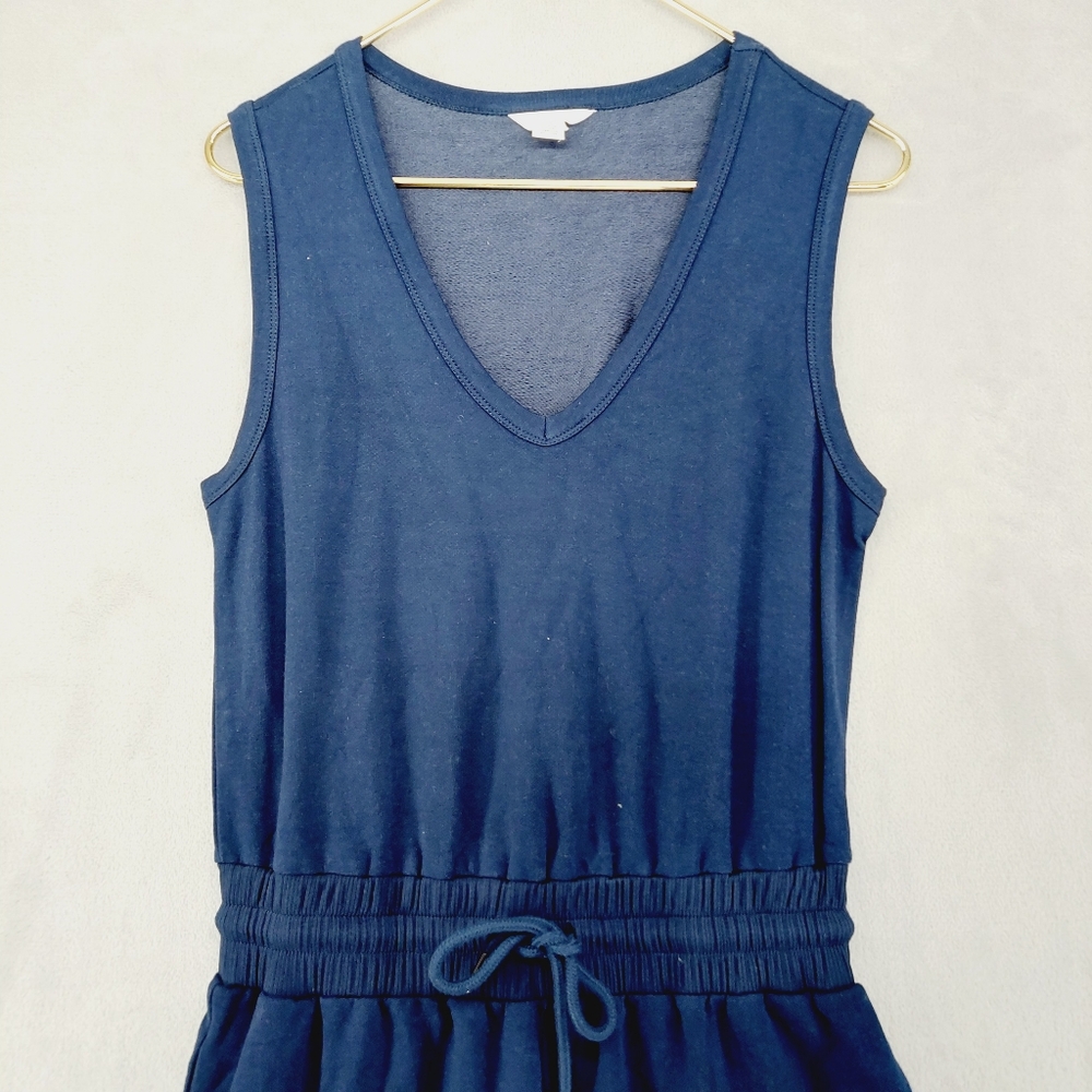 Caslon V-neck Knit Midi Dress Navy - Picture 4 of 7